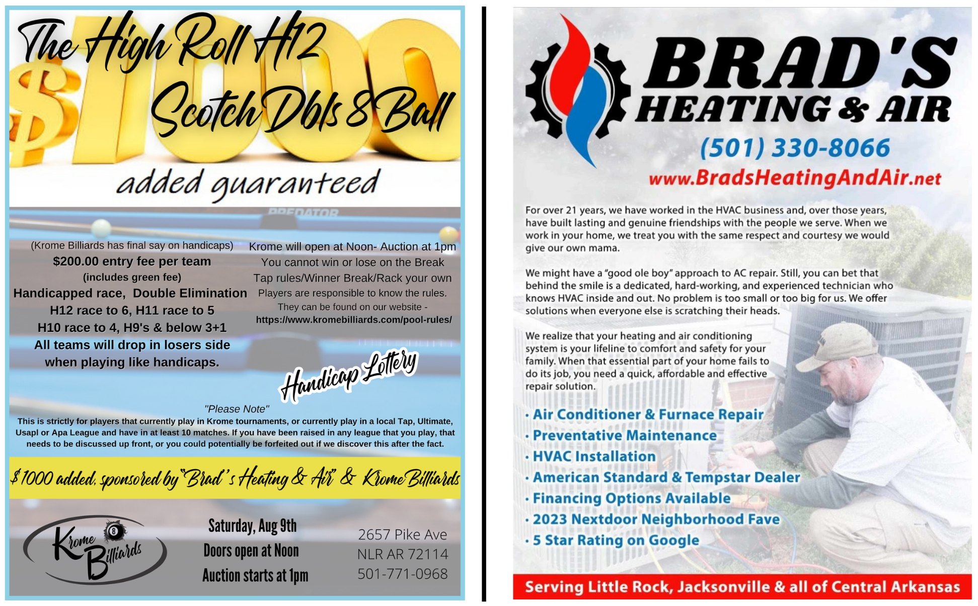 Tournament flyer / rules image